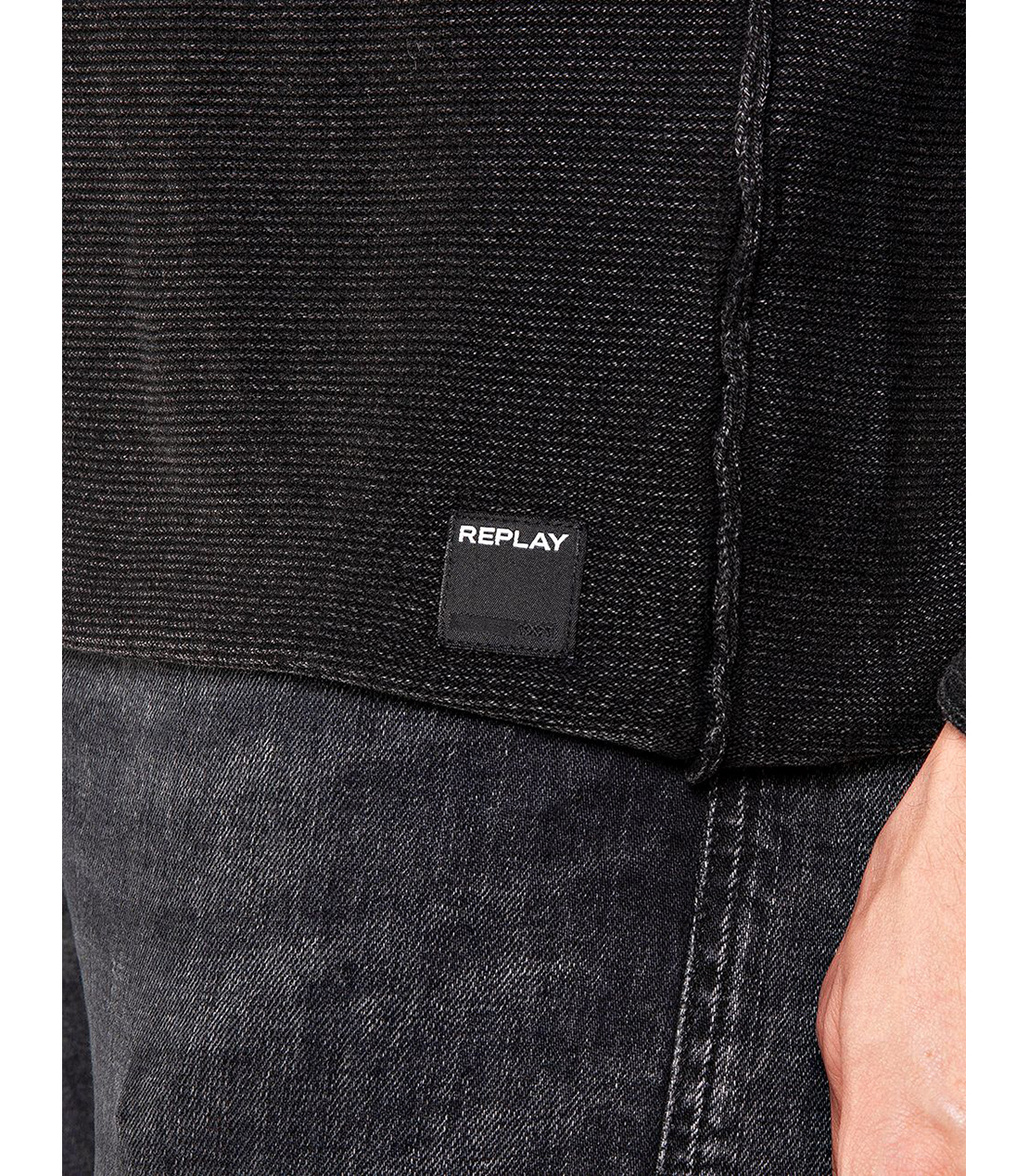 クルーネックニットプルオーバー 詳細画像 ブラック 5